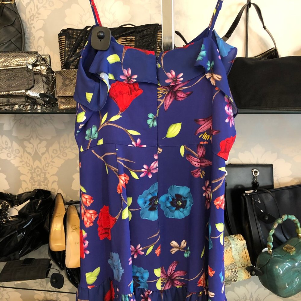 PARKER Blue Floral Print "Valencia" Dress - Picture 5 of 7